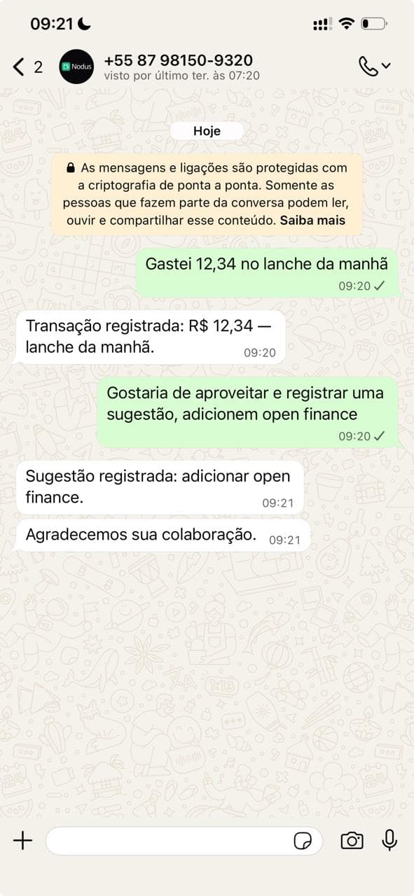 Conversa no WhatsApp com a IA